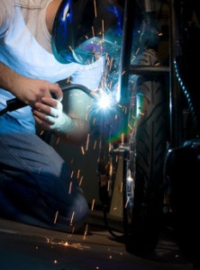 Welding using dry ice