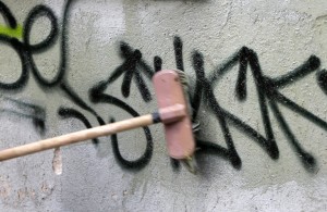 cleaning graffiti